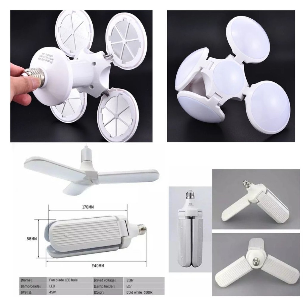 Lampu Hias LED Model Bola Dan Kipas 40 Watt 3000 Lumens Terang 113167