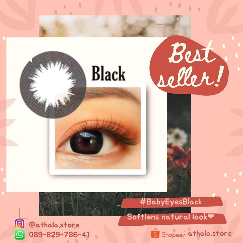 SOFTLENS ADORE BLACK / Diameter 14,4mm