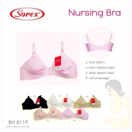 Sorex BH Bra 8119 Menyusui / Nursing Bra Tanpa Kawat / Bra Menyusui