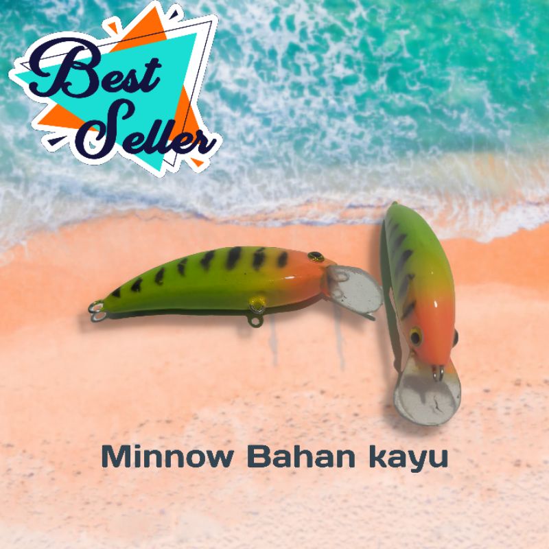 Umpan Casting Minow Mini Bahan kayu