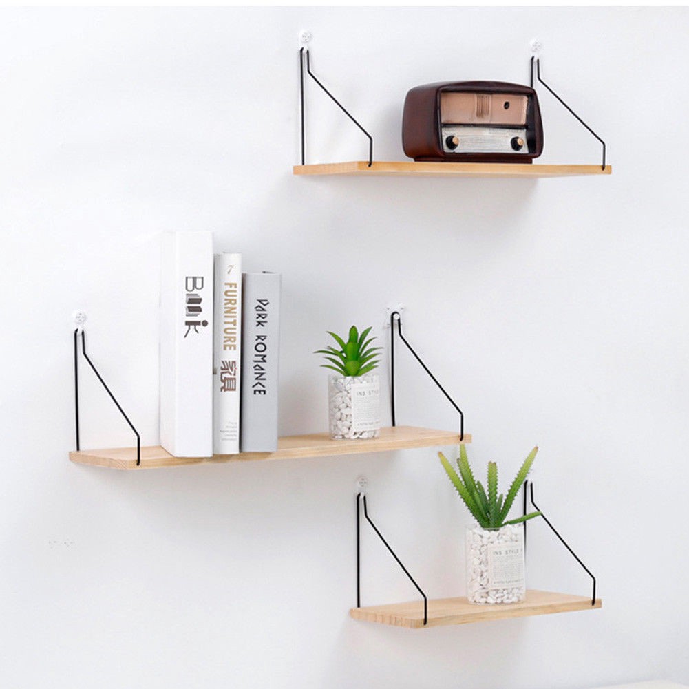 RAK DINDING TEMPEL FLOATING SHELF KAYU BESI WALL GRID TANAMAN HIAS SERBAGUNA
