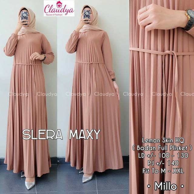 Gamis Plisket Tali Pinggang Terlaris / Gamis Plisket Maxi Tali Pinggang