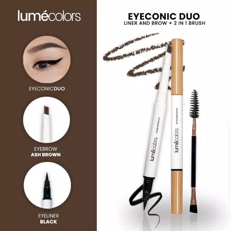 Lumecolors Eyeconic Duo Liner &amp; Brow 2 IN 1 WITH BRUSH