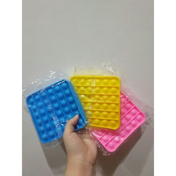 Mainan Viral Pop it Fidget Rainbow, Pop it viral, Mainan pop it, Fidget toys-persegi polos random