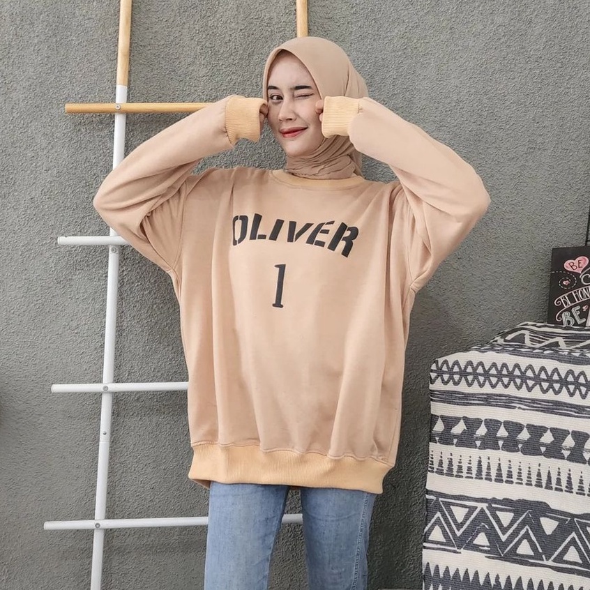 Outwear Wanita Sweater Oliver Bahan Pleece Terbaru Korean Style