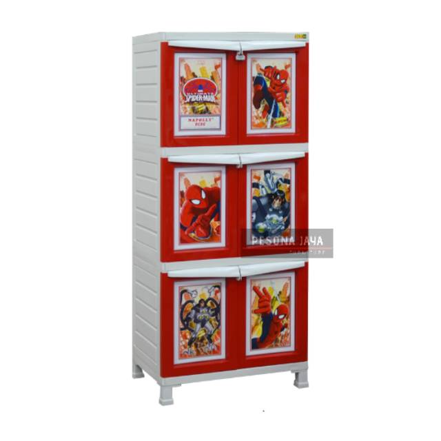 Lemari Plastik Anak Spiderman Napolly