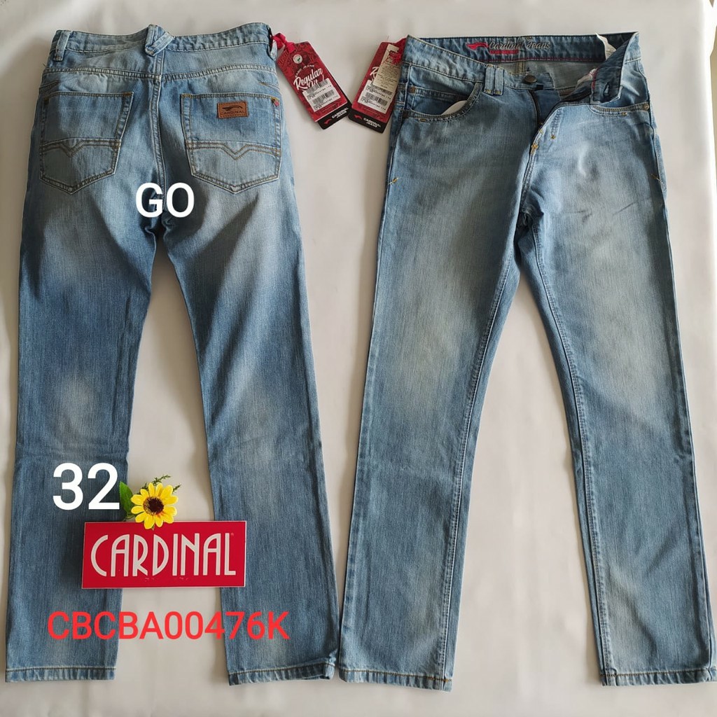 gos  32 CARDINAL CBCBA Celana Panjang Jeans Reguler Fit Slim Fit Straight Slim Bawahan Laki Dewasa