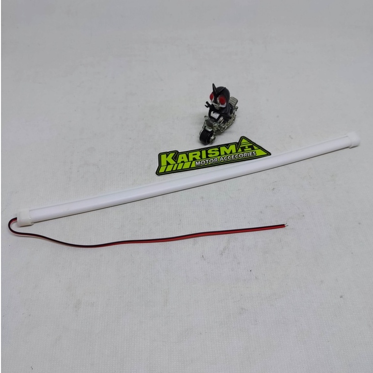 Lampu alis motor diam 30 cm flexibe motor mobil lampu alis/lilin led White