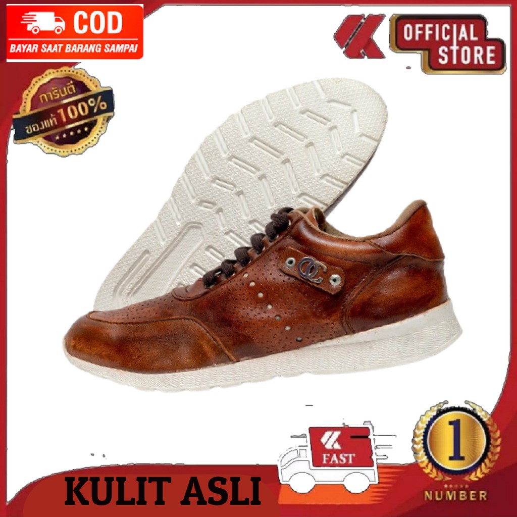 ✐ SEPATU SNEAKERS PRIA CASUAL KULIT ASLI ODON CIBADUYUT CLASSIC BIGSIZE 39-46 ♨854
