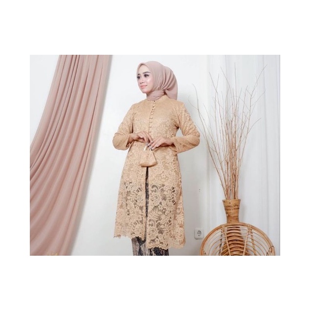 REAL PICT ATASAN KEBAYA TUNIK BRUKAT KANCING DEPAN / AMONG / KEBAYA BRUKAT / KEBAYA MODERN / KEBAYA BUSUI / KEBAYA KANCING DEPAN IBU BESAN / KEBAYA JUMBO / KEBAYA BROKAT JUMBO LD 120 / KEBAYA TUNIK SANGHAY / KEBAYA BROKAT