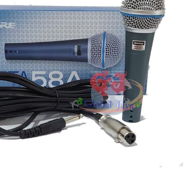 ▲ Mic shure BETA 58A non switch /mic kabel shure BETA58 no on-off/MIC karaoke/mic ktv ✱