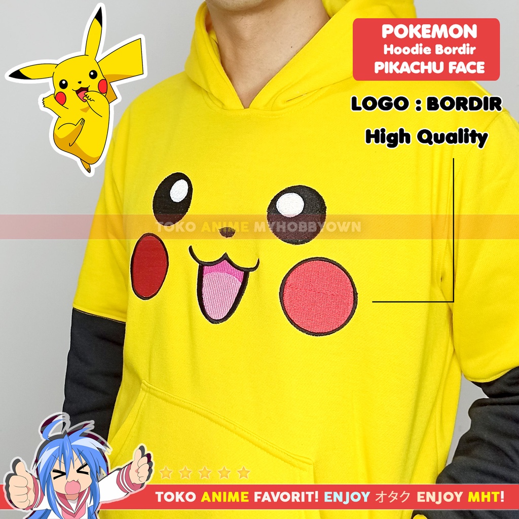 Jaket Hoodie Anime Pokemon Pikachu Cosplay Fashion