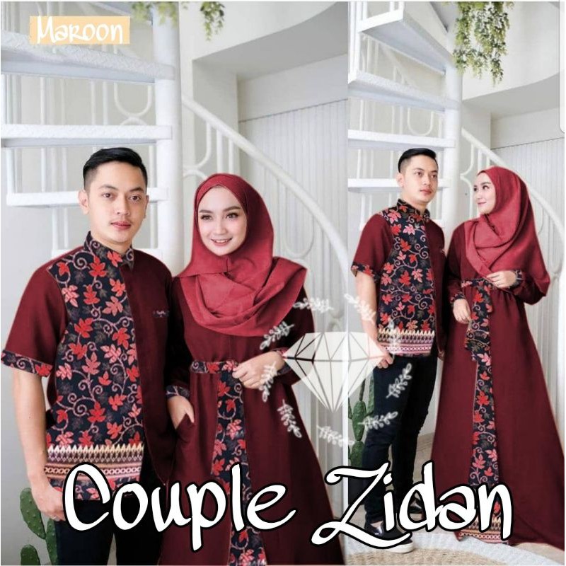 2 UKURAN L XL COUPLE BATIK ZIDAN FASHION MUSLIM MR ADA VIDEO REAL PICT