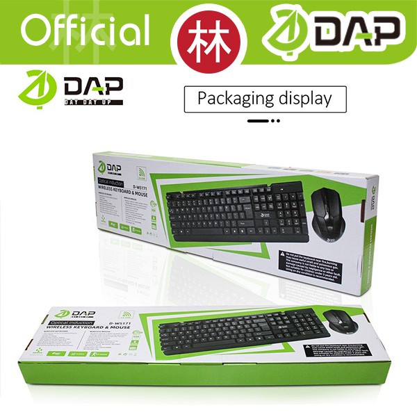 DAP D-W5171 Wireless Keyboard and Mouse Combo Optical Mouse Receiver