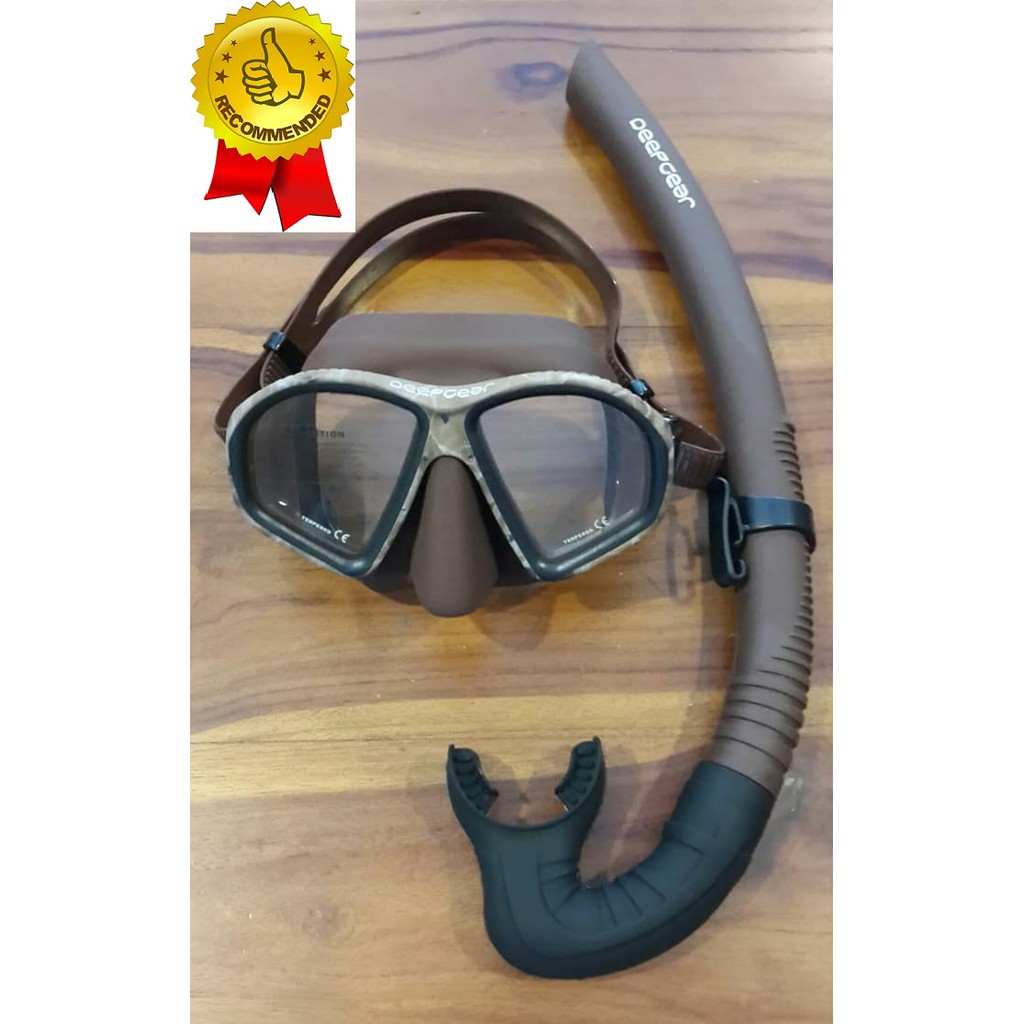 Masker Snorkel Kacamata Freediving dan Spearfishing Mask Low Volume Deepgear