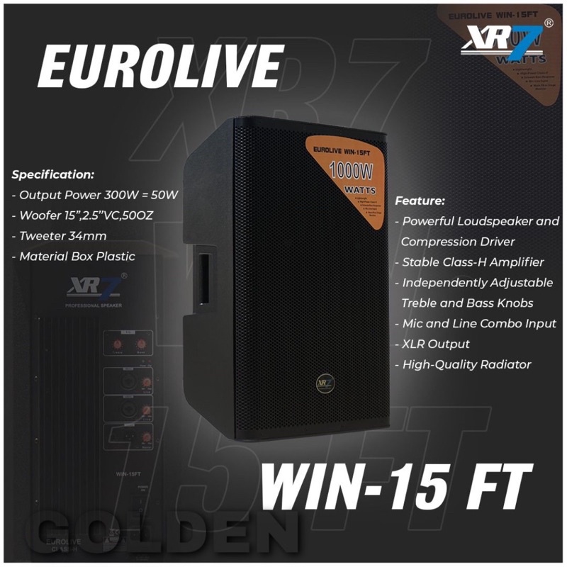 Speaker Aktif XR7 Eurolive Win 15 FT Original 15 inch Eurolive Win 15FT