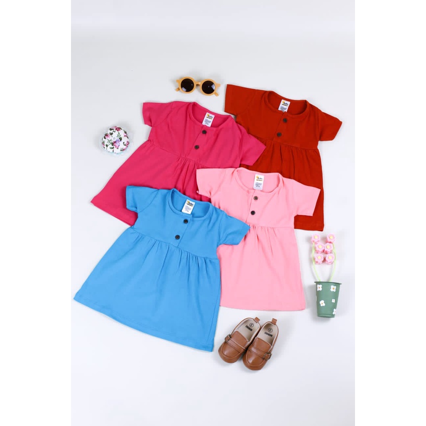 Button Dress anak 0-24 bulan