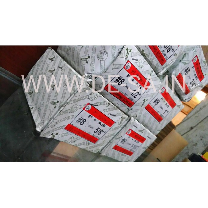 100 x Moon Lion Skrup #8 x 25MM - Self Tapping Flat Head Screw (Skrup Lion #8 X 1&quot;)