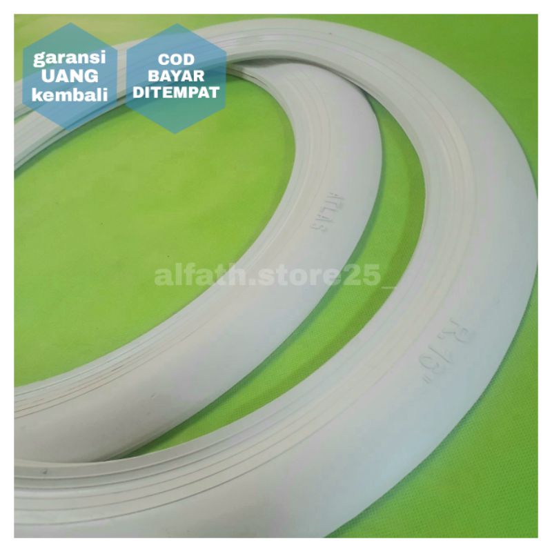[Harga Untuk 1 Ban] (R16) Whitewall White Wall List Lis Ban Lisban Karet Ban Mobil Ukuran Ring 16 Ga