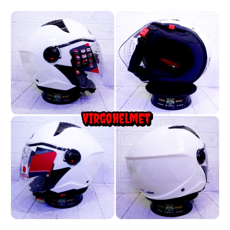 HELM KYT D CITY PLAIN WHITE ORIGINAL (ongkir Termurah 2 kg)