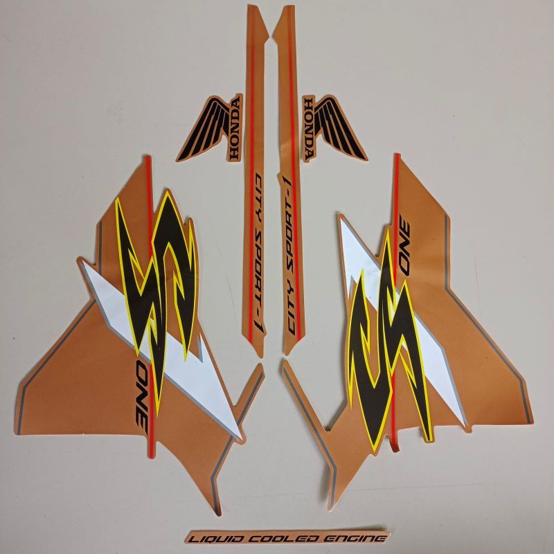 striping lis stiker standar ori CS1 one gold 2008 stiker ori cs1 one 2008