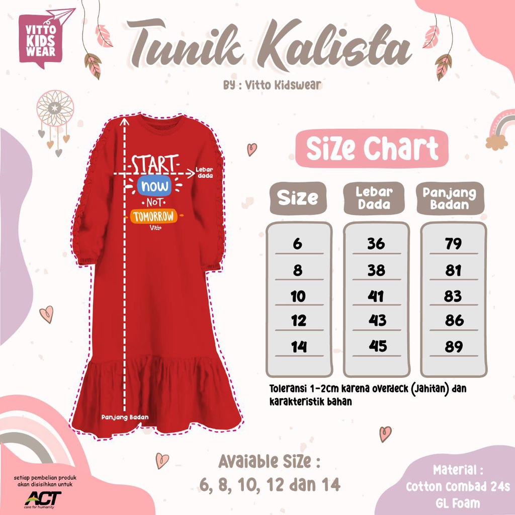 Tunik anak Kalista by Vitto