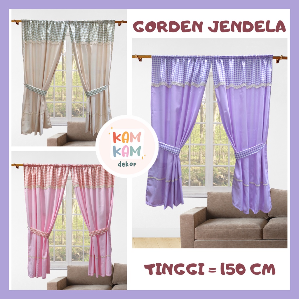 Gorden Jendela Model Terbaru 2022 Murah - HORDENG JENDELA PASTEL PENDEK - KORDEN KOTAK - GORDEN JEND