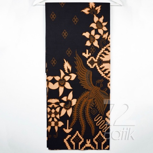 KAIN BATIK PREMIUM Bahan Katun Motif Burung Tali Asih Warna Hitam Cream Krem Coklat 729489 CAP 72 - Jarik Jarit Samping Kebat Panjang Batik Katun Modern Premium Bahan Seragam Batik Pernikahan Kantor Keluarga Murah Kamen Jadi Batik Bali Lembaran