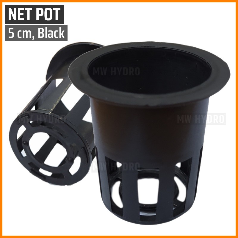 Netpot Hidroponik - Hydroponic Net Pot, 5 cm, Hitam