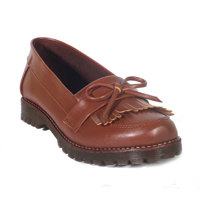 Victoria Brown | 36-41 | Sepatu Pantofel Loafer Polos Wanita Cewek Women Formal Footwear | FORIND x Lvnatica