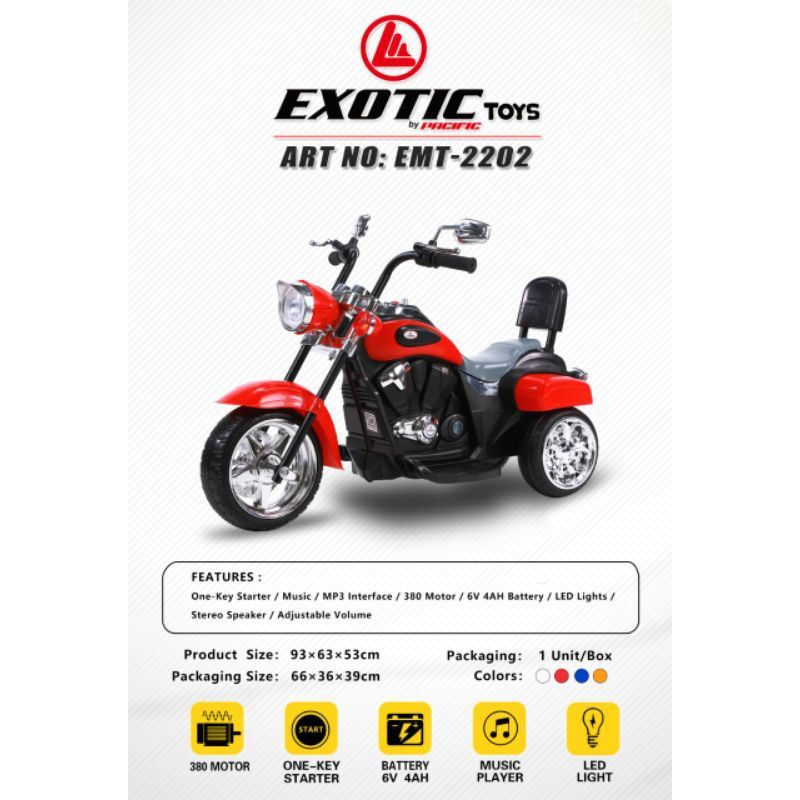 Mainan Anak Motor Aki Harley Exotic EMT 2202