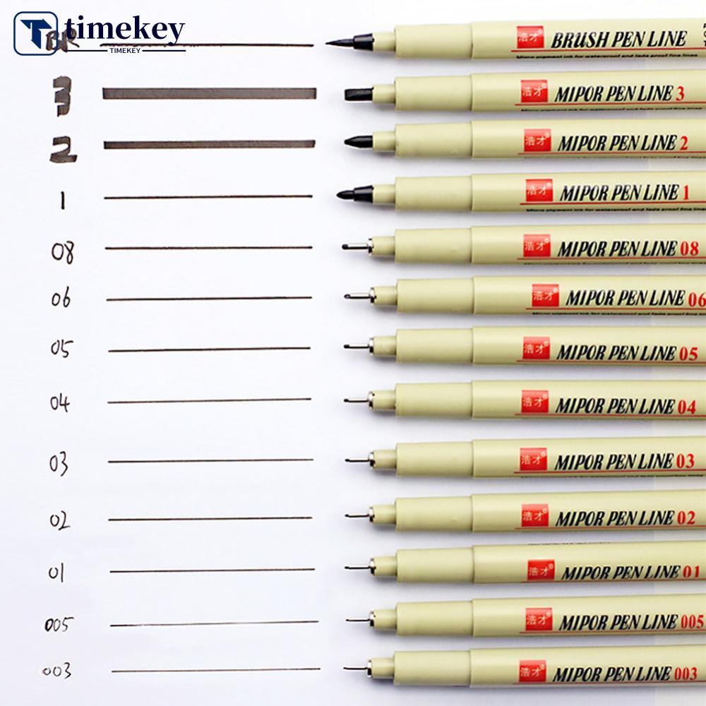 Timekey 6 / 8 / 9 / 12pcs / Set Spidol Sketsa Gambar Neelde 005 01 02 03 04 05 08 1.0 Cn5