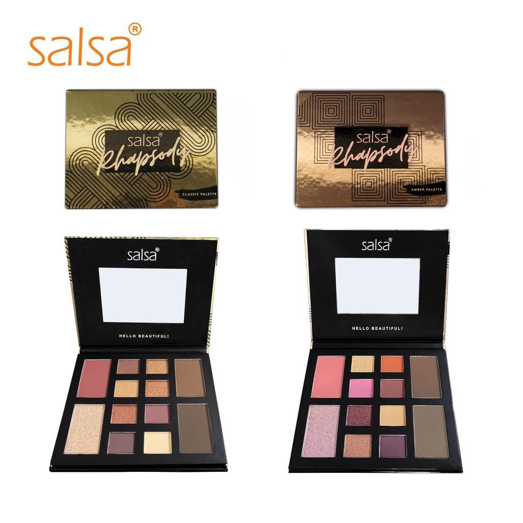 [BPOM] SALSA Rhapsody Face Palette Eyeshadow Contour Highlighter Classic | Amber