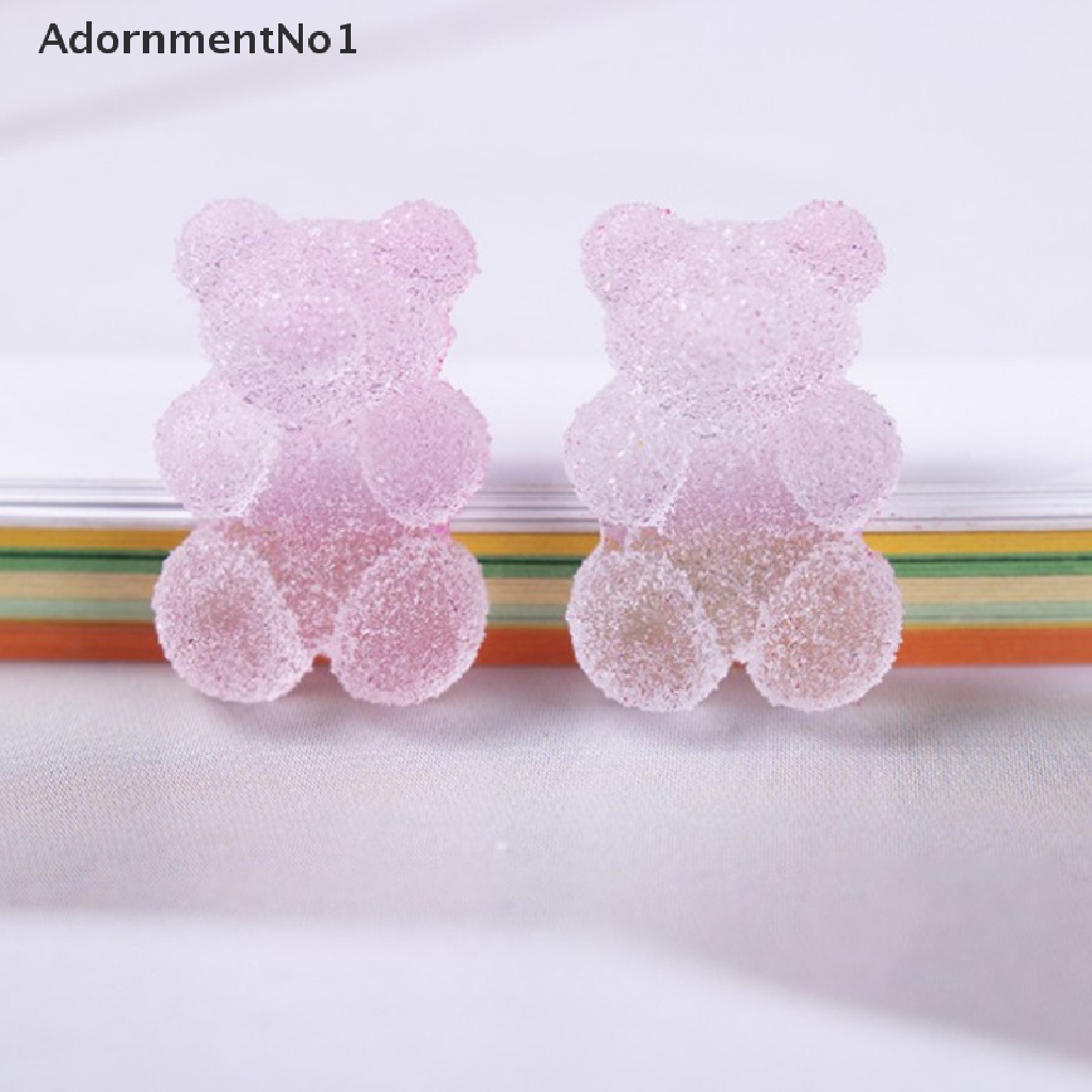 (AdornmentNo1) 20pcs Permen Karet Epoxy Resin Flatback 18x12mm Aneka Warna Untuk Gantungan Kunci / Kalung