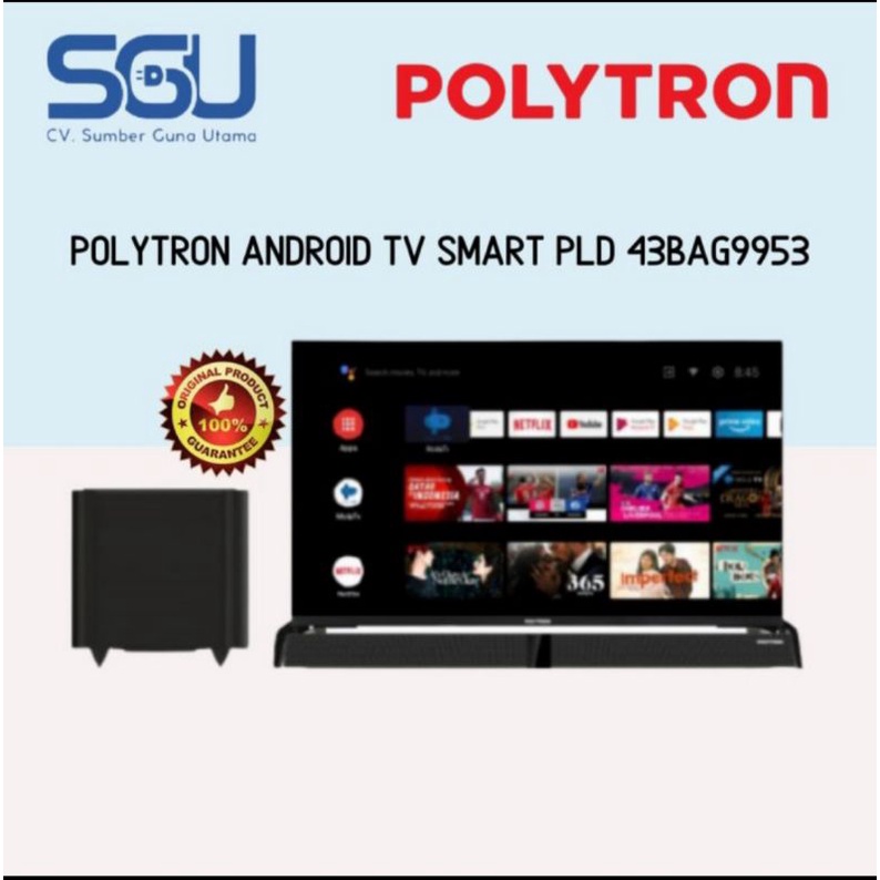 POLYTRON ANDROID TV 43 INCH PLD 43BAG9953