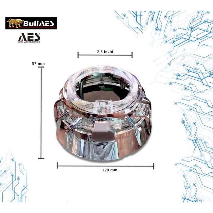 Shroud AES Double AE 2.5 Paket kristal Halo Ring Merk AES