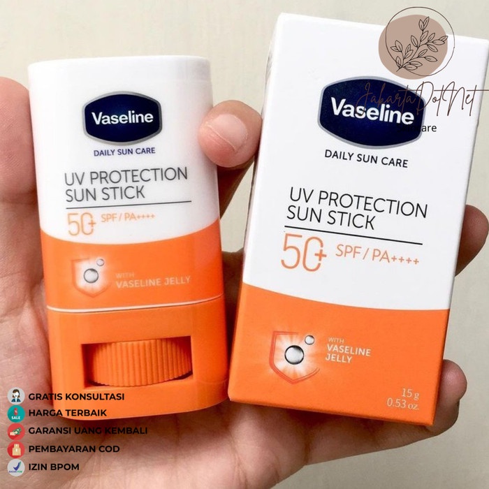 Jual badansunblock vaseline uv protection sun stick 50+ spf/pa++ 15 g