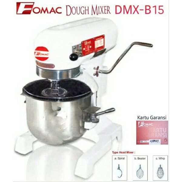 Fomac DMX-B15 Plantery Mixer (15 Liter) - Mesin Pengaduk Adonan