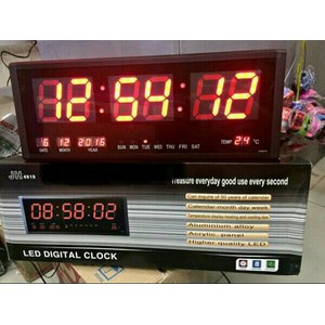 Jam Digital LED Meja/Dinding JH-4819 Angka Mnyala Warna Merah Uk Besar