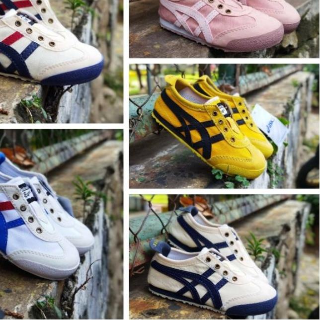 ✴ Sepatu Anak Onitsuka Asics Tiger Slip on (tanpa tali) ❇