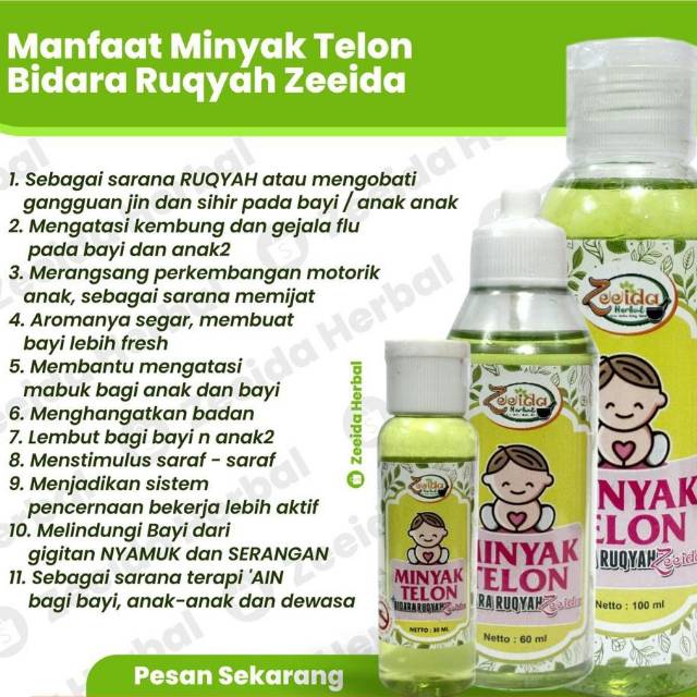 Minyak Telon Bidara Ruqyah Bu Zeeida 60ml Shopee Indonesia