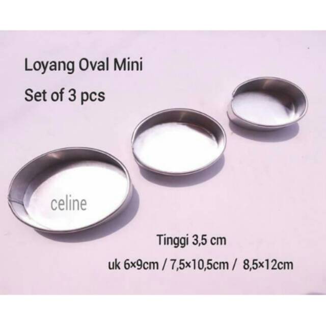 Loyang oval mini set 3 pcs