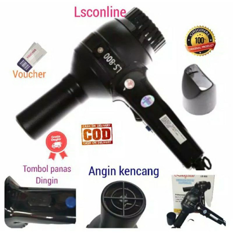 Hairdyer Rambut LADYSTAR LS 800 Alat Pengering Hair dryer Murah Bagus Panas Dingin Herdrayer Ori