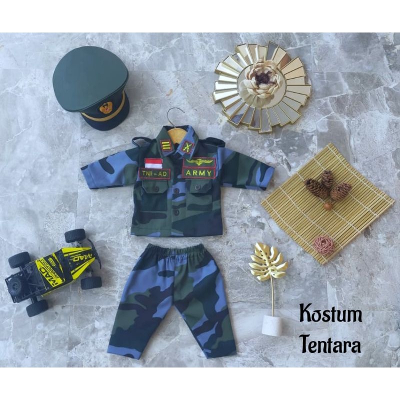 Jual Seragam TNI Anak Karnaval Tentara Kostum TK Pocil/ Baju TNI Anak ...