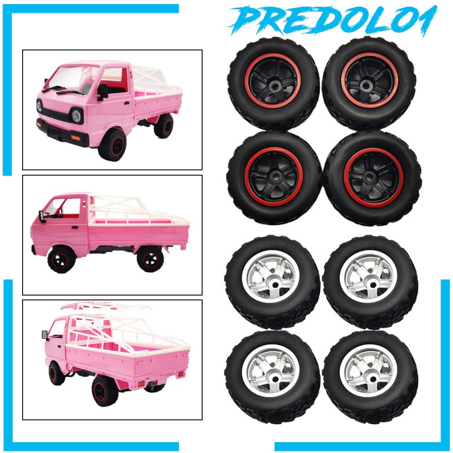 Predolo1 4pcs Miniatur Ban Mobil Truk Rc Wpl D12