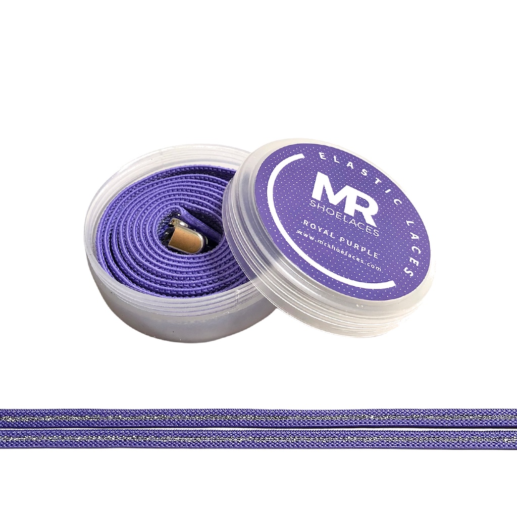 MR Shoelaces PR02 Elastic Royal Purple Tali Sepatu Flat Elastis 80cm 100cm 120cm 150cm