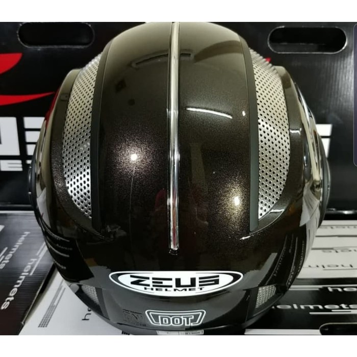 ZEUS RETRO ZS218 GLOSS BLACK HITAM HELM MOTOR ARAI AGV BELL