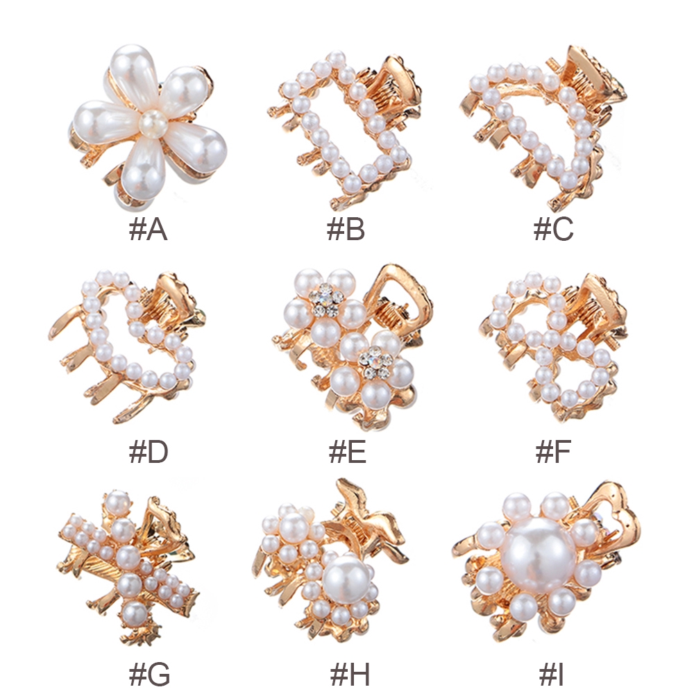 Jepit Rambut Aksen Berlian Imitasi Dan Mutiara