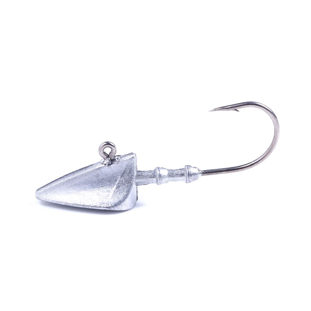 Hengjia Jigging Hooks 7g 10g 15g 21g 28g 35g Lead Head Hook Lure Hook Jig Head silver Kail Pancing Untuk Cacing Soft Lure