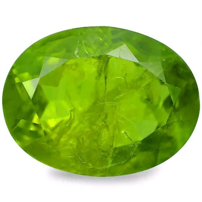 Batu Permata Peridot Hijau / peridot ct 9.29 / Natural Green Peridot Oval